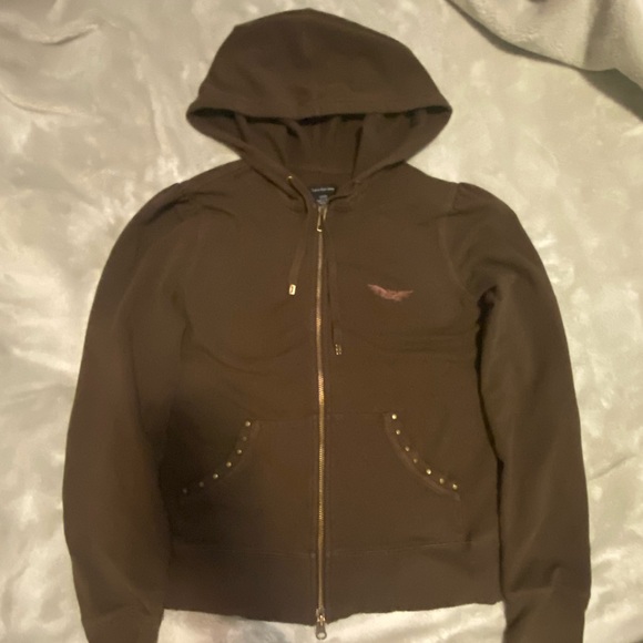 Vintage Calvin Klein Jeans 00’s Brown Zip-Up - Picture 2 of 5